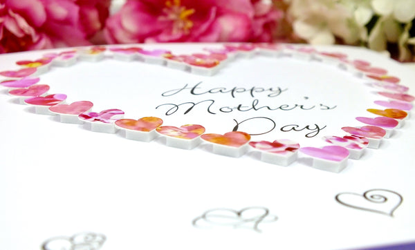 Happy Mother's Day Card - Hearts Close Up