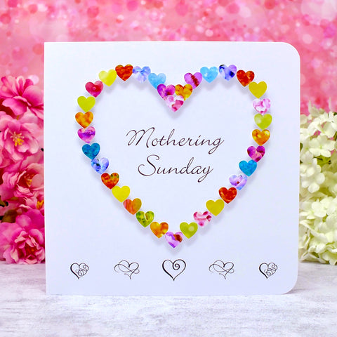 Mothering Sunday Card - Hearts Main