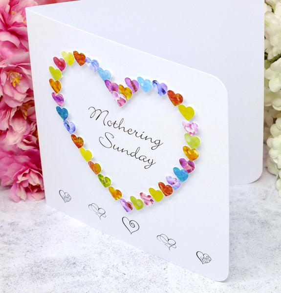 Mothering Sunday Card - Hearts Side