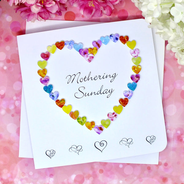 Mothering Sunday Card - Hearts Alternate