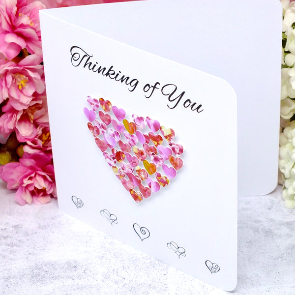 Thinking of You Card - Hearts Side