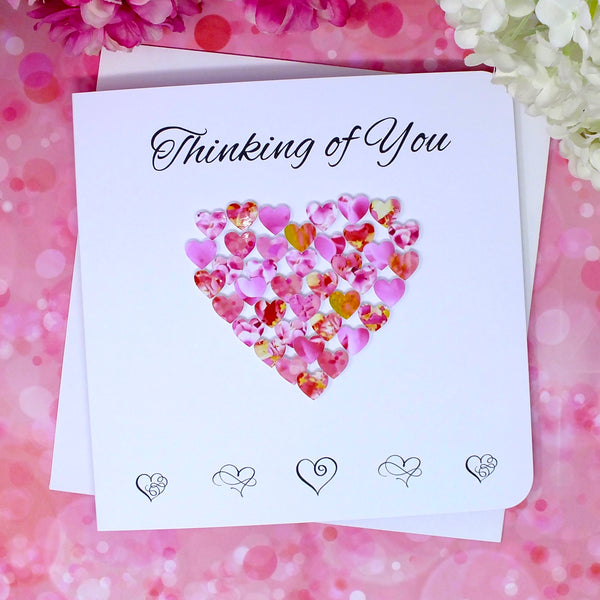 Thinking of You Card - Hearts Alternate