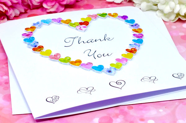 Thank You Card - Hearts Alternate