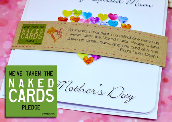 Special Mum on Mother's Day Card - Hearts + Band