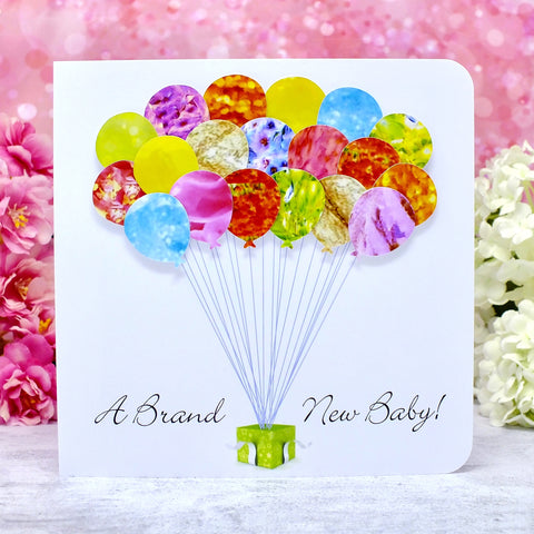 New Baby Card - Balloons Main