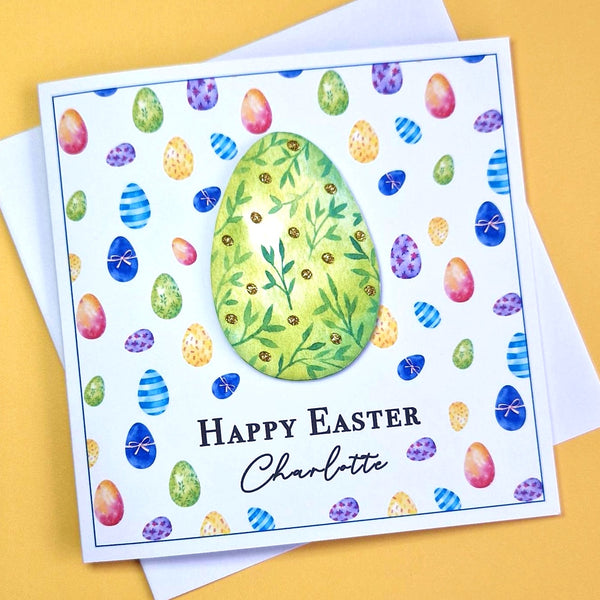 Happy Easter Card - Easter Egg, Personalised