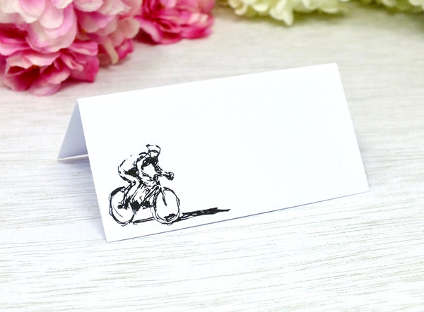 Cycling Place Cards - Blank, White