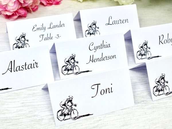 Cycling Place Cards - With Names