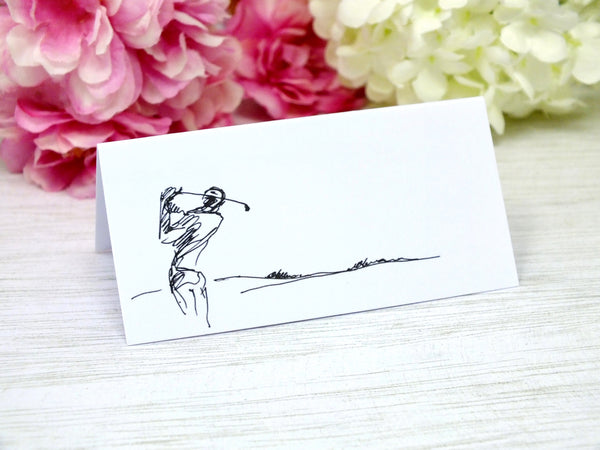 Golf Place Cards - Sport Themed Wedding / Dinner - Pack of 12