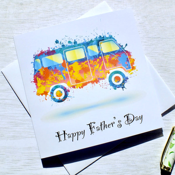 Father's Day Card - Colourful Campervan