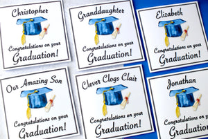 Graduation Card for Him or Her - Personalised, Watercolour