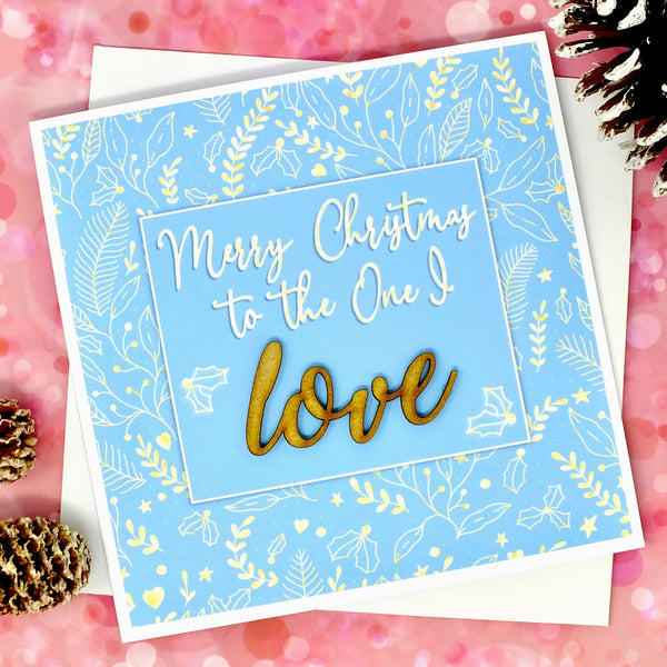 Merry Christmas to the One I Love - Luxury Christmas Card Front