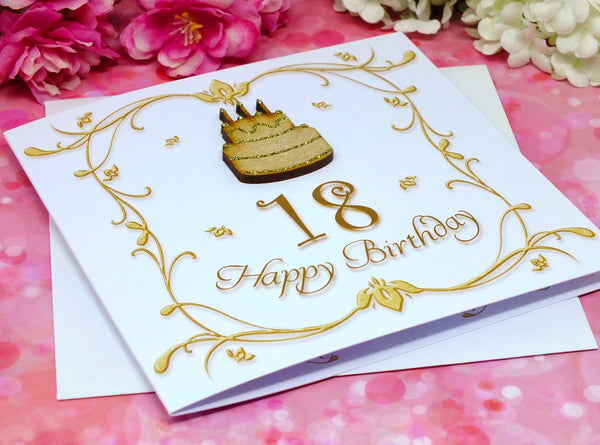 18th Birthday Card Cake - Alternative View B