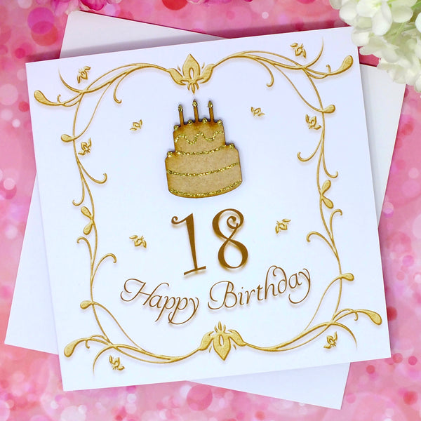 18th Birthday Card Cake - Alternative View