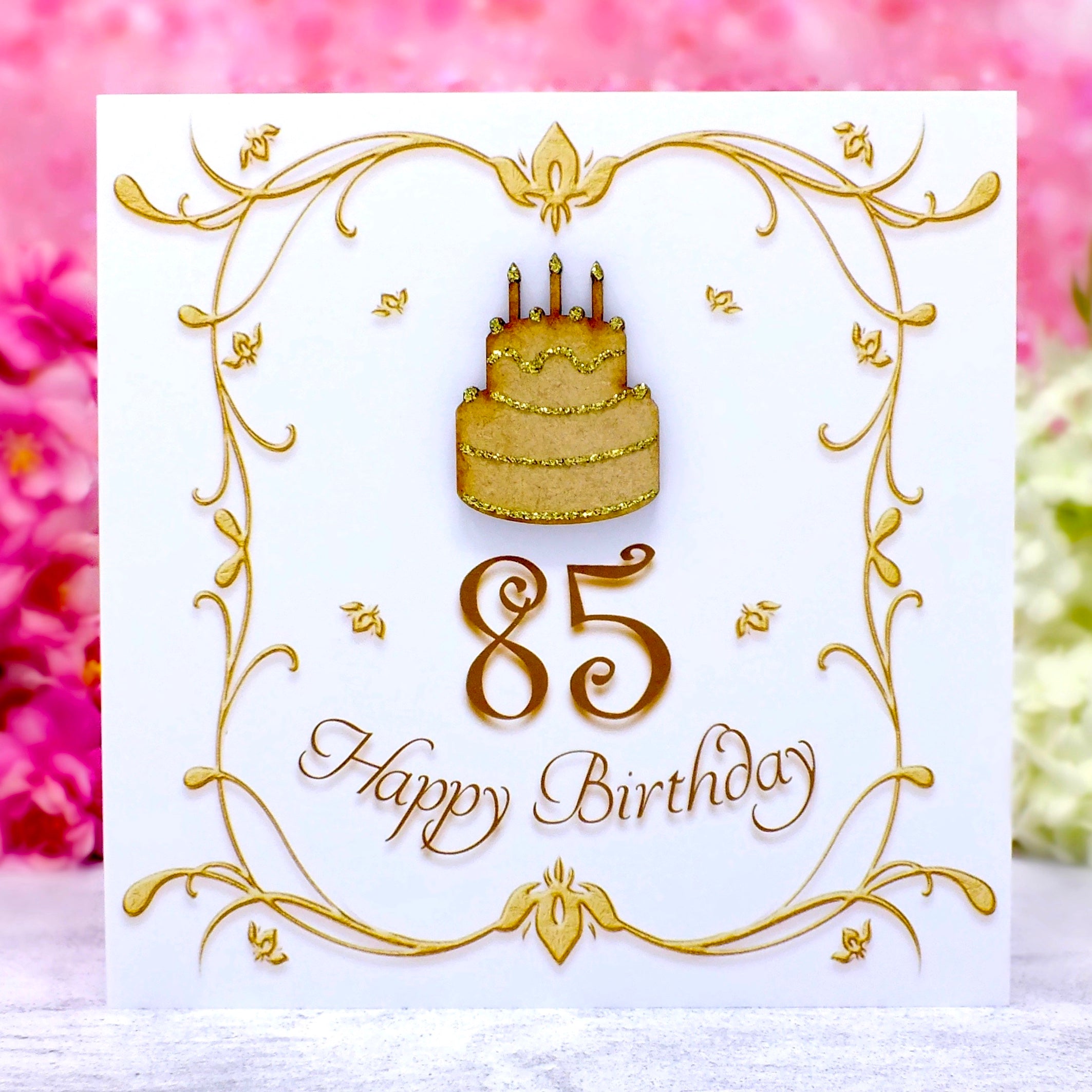 Happy 85th Birthday Cake Topper With Stars Any Age Any Colour Glitter FREE  P&P | eBay