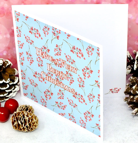 Have a Very Berry Christmas - Pack of 4 Christmas Cards Side