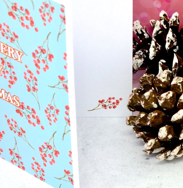Have a Very Berry Christmas - Pack of 4 Christmas Cards Inside
