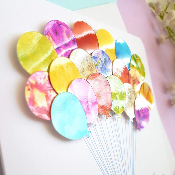 General Birthday Card - Balloons Side