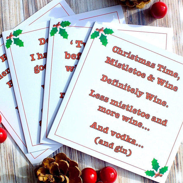 Funny Christmas Cards - Pack of 4 different designs Main