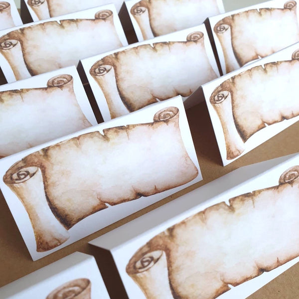 Ancient Scroll Place Cards - Pack of 12 Main