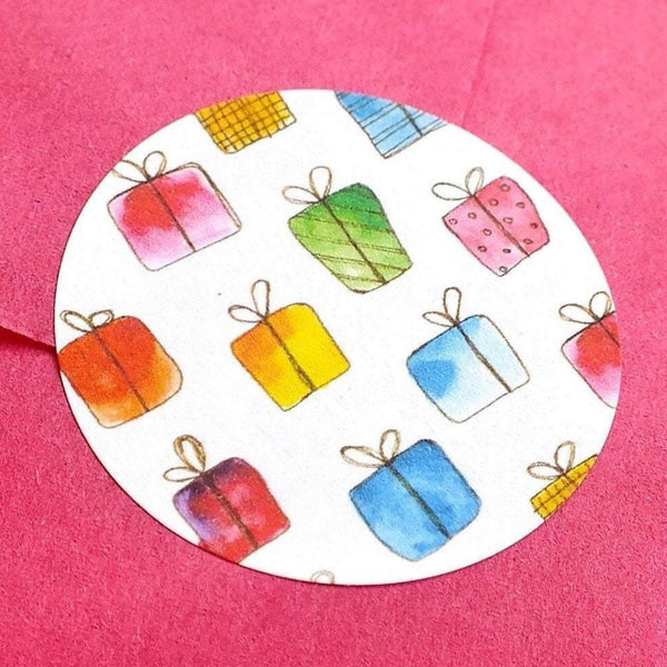 Eco-Friendly Gift Box Stickers for Gift Wrap - Set of 105 Main