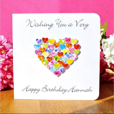Personalised Heart Birthday Card Main