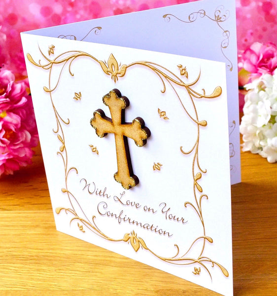Confirmation Card - Luxury Rustic Sparkle Side