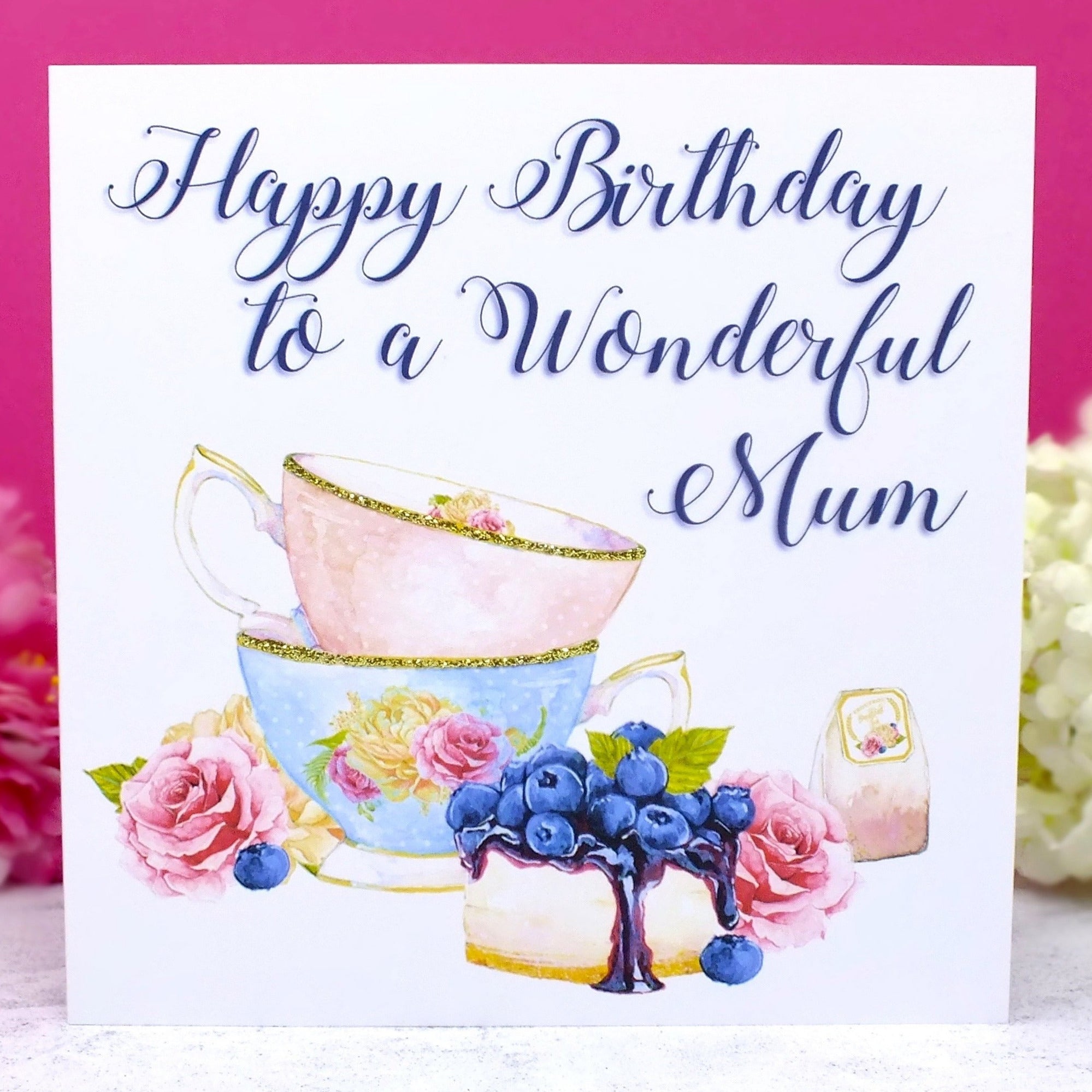 Afternoon Tea Birthday Card for Mum Main