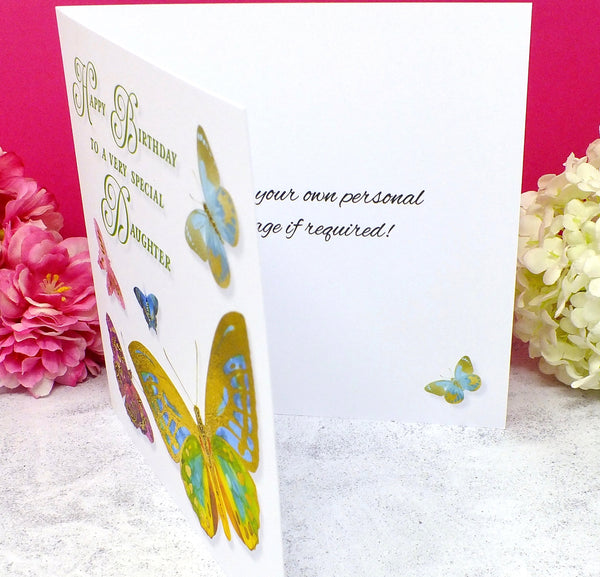 Special Daughter Birthday Card - Butterflies Inside