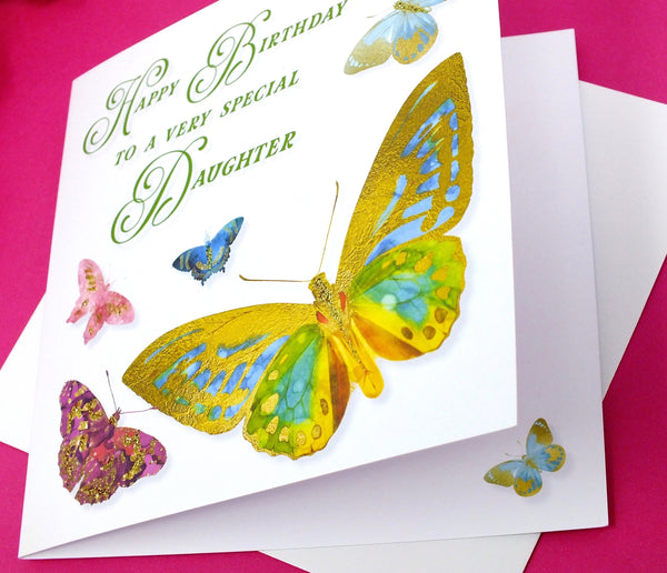 Special Daughter Birthday Card - Butterflies Side