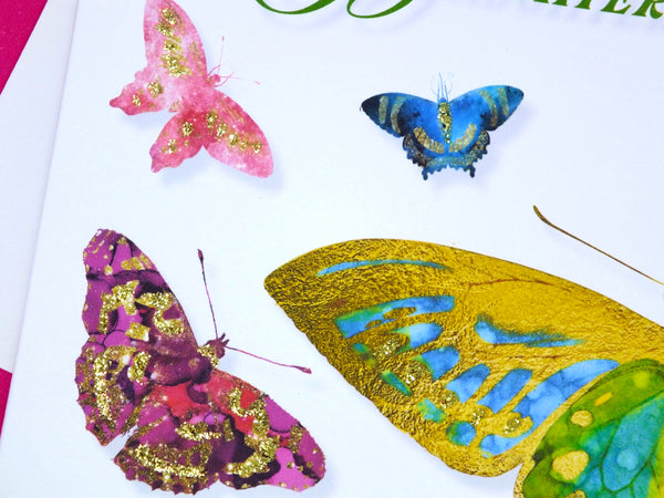 Special Daughter Birthday Card - Butterflies Close Up