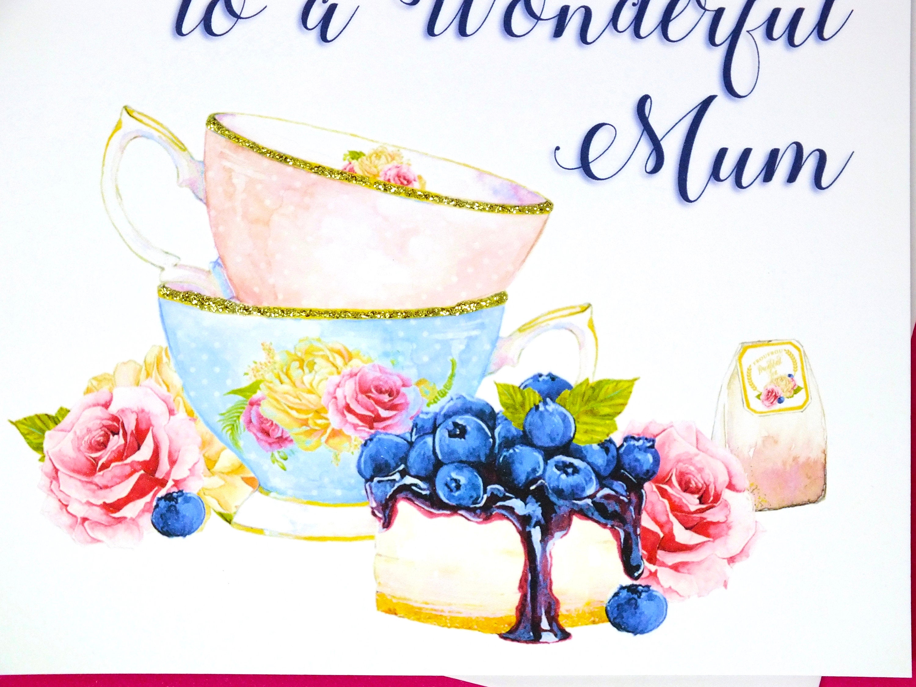 Afternoon Tea Birthday Card for Mum Front