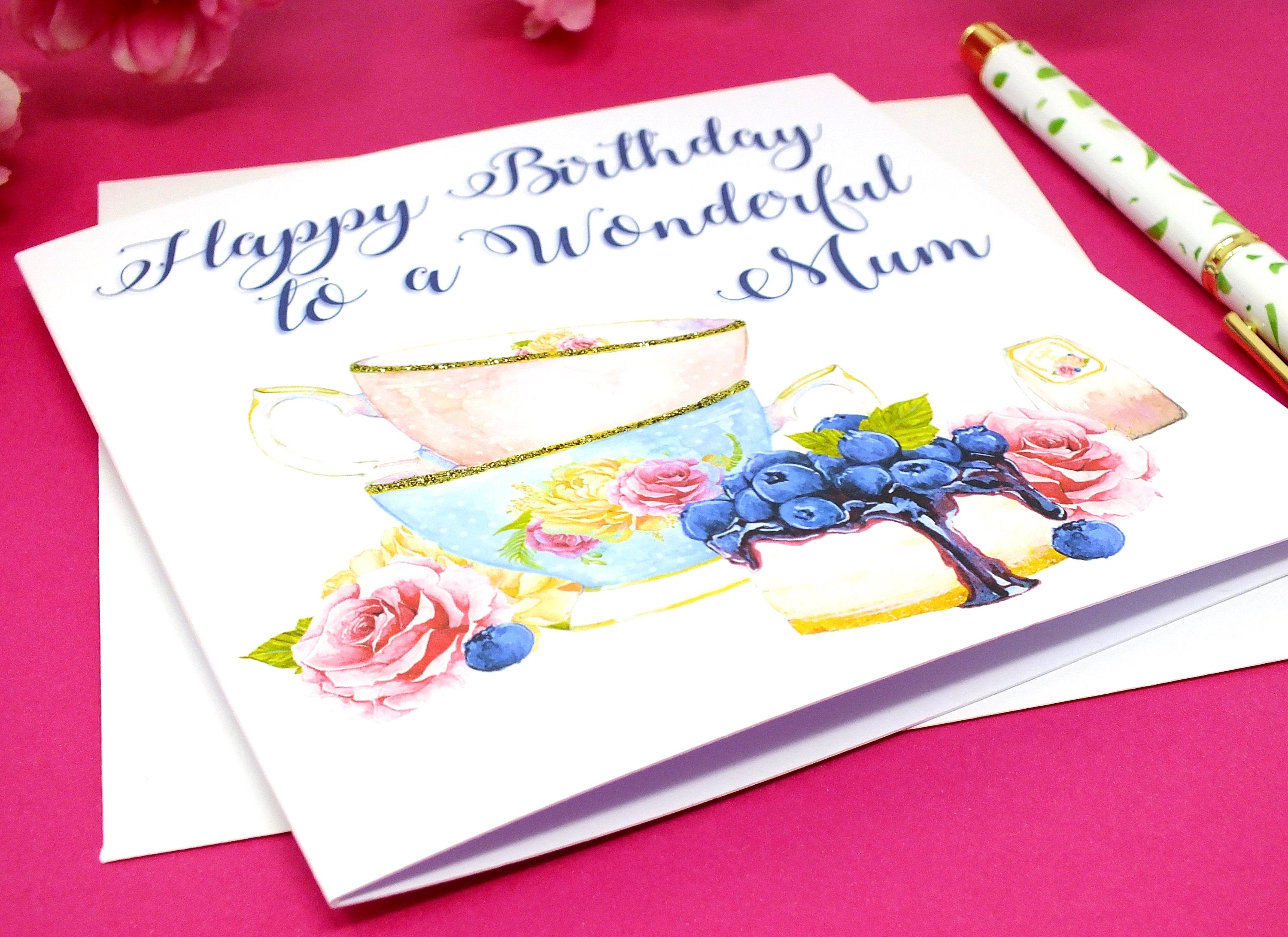 Afternoon Tea Birthday Card for Mum Alternate